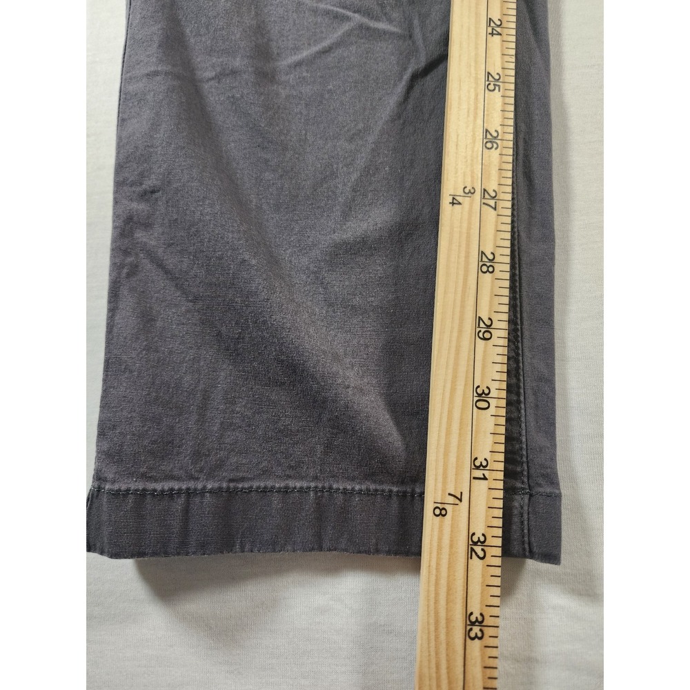 LL Bean Double Knee Favorite Fit Cargo Stretch Pants Womens 12 Gray Straight Leg - Picture 2 of 10